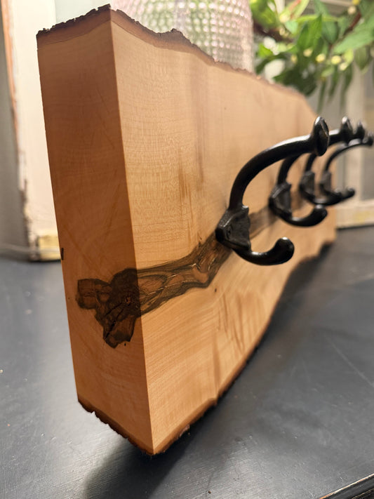 The Timberline | Live Edge Maple Coat Rack