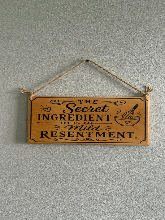 The Secret Ingredient | Handcrafted Wood Kitchen Sign